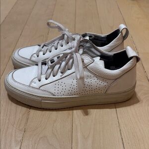 P448 White Leather Sneakers